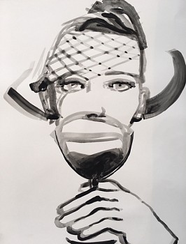 Suzy Spence (LA) -&nbsp;Untitled, 2017 flashe on paper 14 x 11 inches SPENC095