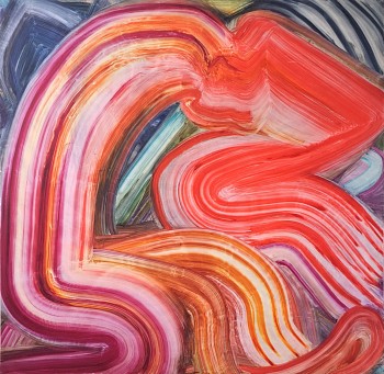 Work: before their time, 2018 oil on canvas 63 x 64 inches ONEI040