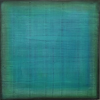 Karin Schaefer (LA) -&nbsp;Lacar, 2018 oil on panel 16 x 16 inches SCHAE075