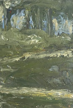 Peter Schroth -&nbsp;NYC P 2, 2018 oil on paper 10 x 7 inches SCHR726