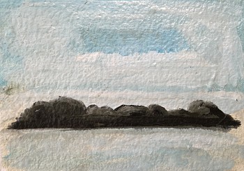 Work:&nbsp;Kathryn Lynch Rocks at Sea, 2015 oil on paper 5 x 7 inches/13 x 11 inches framed lyn662