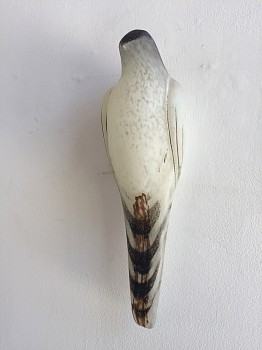 Work: Jane Rosen White Lace Bird, 2018 hand blown pigmented glass 16 x 5.5 x 4.25 inches ROSEN294