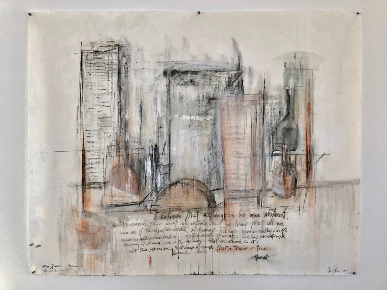 Jane Rosen
Morandi Drawing, 2014
ROSEN309
chalks, coffee, charcoal, casein and beeswax, 50 x 62 inches