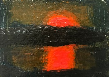 Kathryn Lynch (LA) - Scorched, 2018 oil on paper 5 x 7 inches lyn733