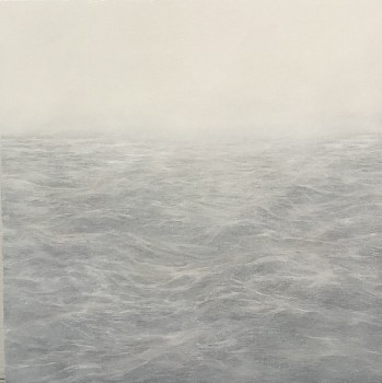 MaryBeth Thielhelm (LA) - White Sea oil on panel 16 x 16 inches THIEL894