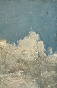 Peter Schroth -&nbsp;Small Cloud 4, 2018 oil on paper 9 x 6 inches SCHR744