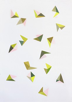 Work: Jen Wink Hays Parable, 2019 gouache on paper 60 x 42 in. JWH085