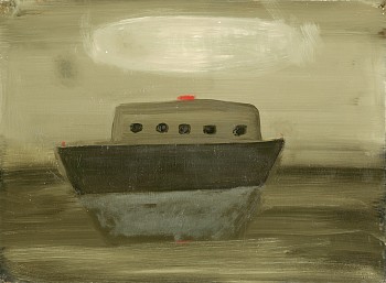 Work:&nbsp;Kathryn Lynch Pink Cloud Over Tug, 2015 oil on paper 22 x 30 inches lyn838