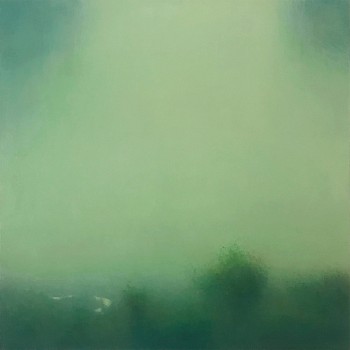 Michael Abrams - Long Trail, 2018 oil on paper 18 x 18 inches ABR398