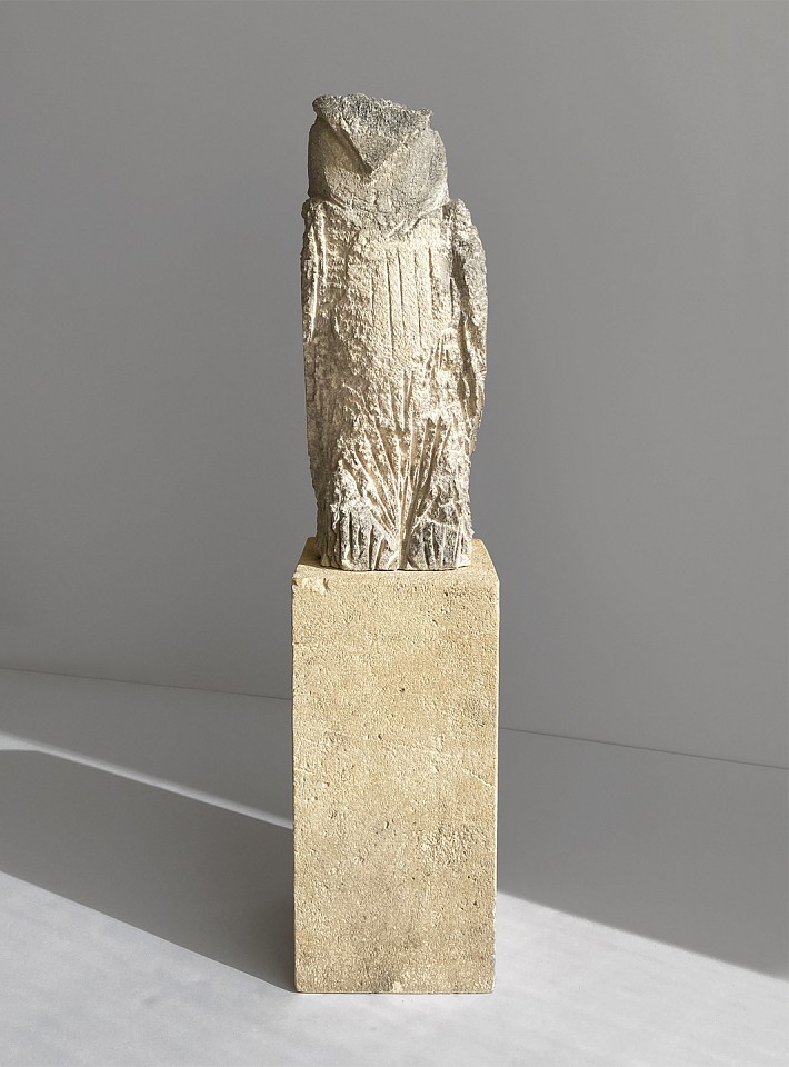 Jane Rosen
Slant Owl, 2019
ROSEN314
provencal limestone and pigment, 24 x 5.5 x 5.5 inches / figure 12 x 4.5 x 4 inches / base 12 x 5.5 x 5.5 inches