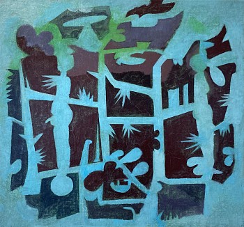 Work: Dawn, 2015 oil on linen over panel 14 x 15 inches / 17 1/2 x 18 1/2 inch frame KAO024