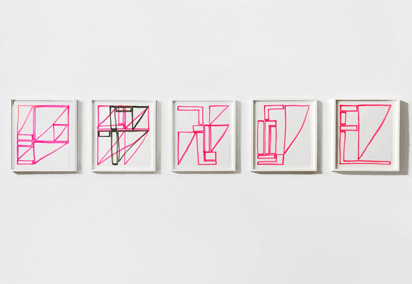 Agnes Barley
Untitled (Pink) Installation, 2019
11 x 9 1/4 inches paper / 13 3/8 x 11 3/4 inches framed each