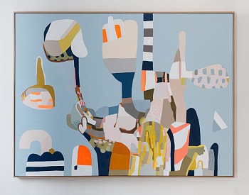 Work:&nbsp;Forecaster's Dilemma, 2021 oil on canvas 61 x 81 inches JWH124