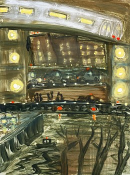 Work:&nbsp;Untitled, 2022 oil on paper 30 x 22 inches lyn910