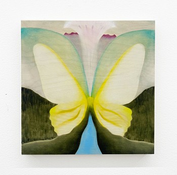 Work: Vinna Begin (LA) Untitled X, 2022 oil on panel 12 x 12 inches BEG027