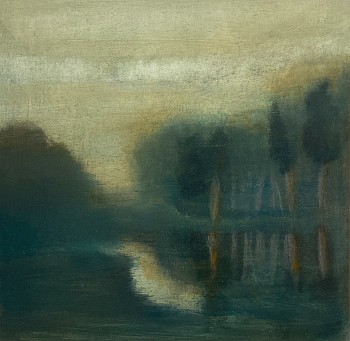 Work:&nbsp;Evening Examen, 2022 oil on paper mounted on wood panel 12 x 12 inches BJE147