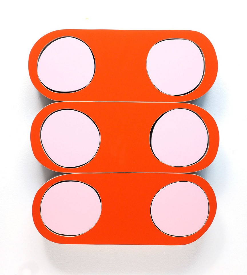 Andrew Zimmerman
Six Pink Circles, 2022
ZIM974
Automotive paint on wood, 17 x 15 x 2 inches