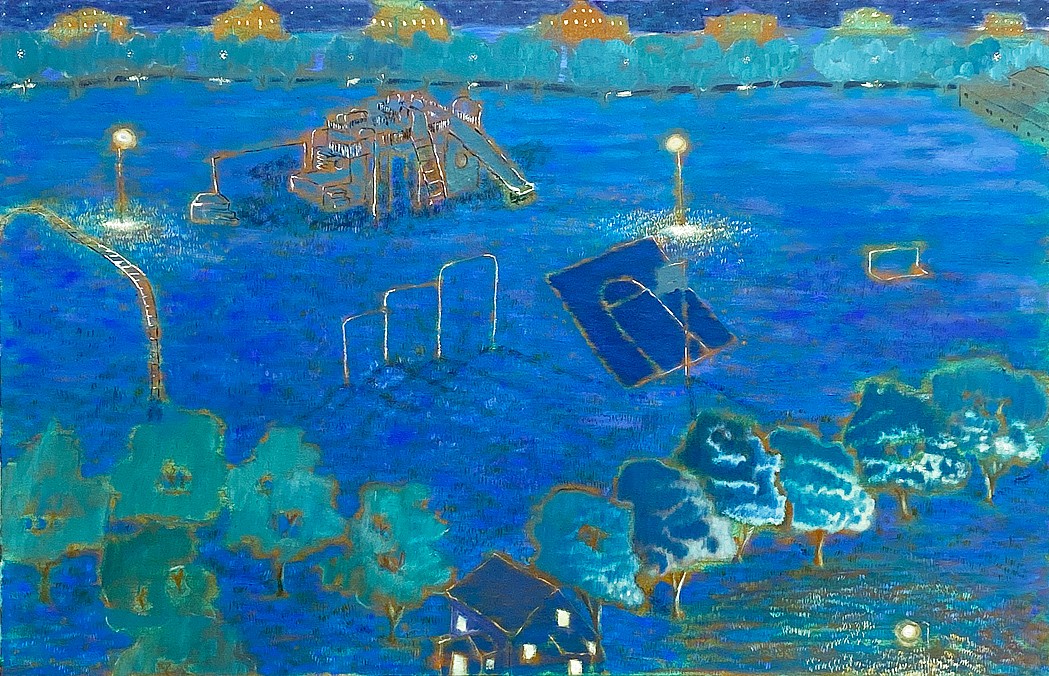 Nick Benfey
Blue Playground, 2021
BENF001
oil and acrylic on canvas, 24 x 36 inches