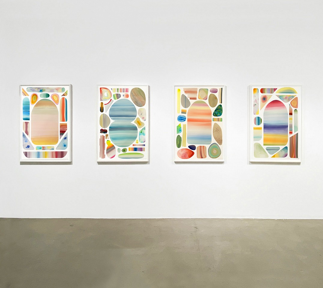Sam Schonzeit
Installation, 2022
watercolor on paper, 44 x 30 inches / 47 1/2 x 43 1/2 inches framed
