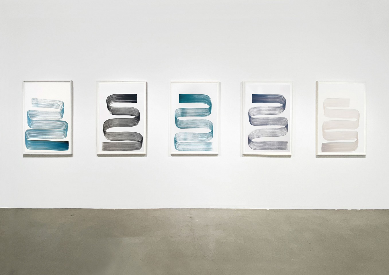 Agnes Barley
Continuous Strokes Installation, 2022
acrylic  on paper, 40 x 30 inches / 47 1/2 x 43 1/2 inches framed each