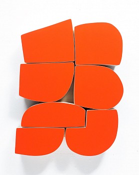 Work:&nbsp;Andrew Zimmerman Orange Peel, 2022 Automotive paint on wood 17 x 13 x 2 1/2 inches ZIM998
