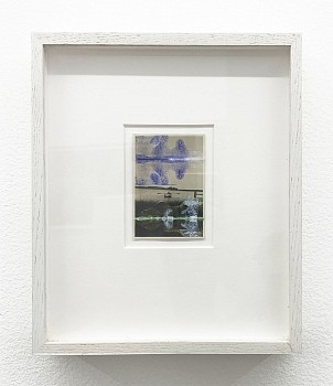 Work: Away vintage photograph and nail polish 3 1/2 x 2 1/2 inches image / 10 x 8 1/2 inches framed Stein354