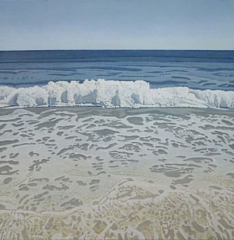 Clay Wagstaff (LA) -&nbsp;Ocean no. 71, 2022 oil on paper 24 x 24 inches WAG394