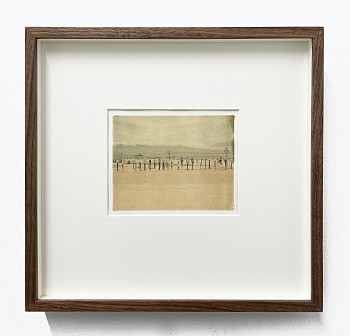 John Huggins (LA) -&nbsp;Palmdale, 1995 unique polaroid transfer 3 1/2 x 4 1/2 inch image / 10 1/2 x 11 1/2 inches framed  HUGG343