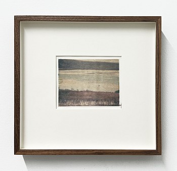 John Huggins (LA) -&nbsp;Estuary, 1997 unique polaroid transfer 3 1/2 x 4 1/2 inch image / 10 1/2 x 11 1/2 inches framed  HUGG352