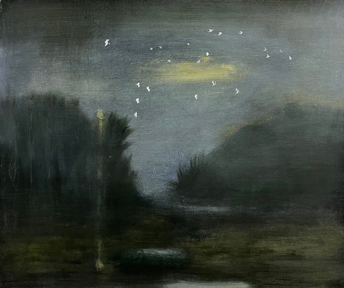 Poogy Bjerklie
The Moonlight Fell, 2022
BJE171
oil on paper, 20 x 24 inches