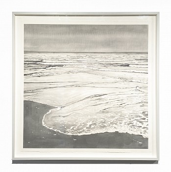 Work: Clay Wagstaff Ocean no. 74, 2016 graphite on arches cover paper 42 x 42 inches / 47 x 47 inches framed WAG339