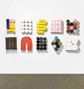 Work: Andrew Zimmerman Installation, 2023 Automotive paint on wood