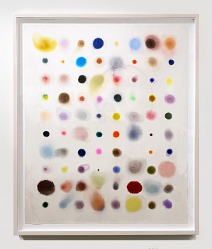 Lourdes Sanchez (LA) - bubble dot grid, 2022 ink, watercolor and pencil on paper 53 x 43 inches SANCH967