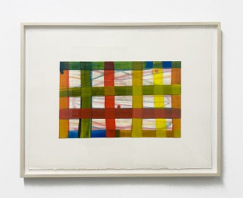 Work: Don Maynard Crayola Lattice, 2016 encaustic 22 x 30 inch paper / 12 x 20 inch image MAY378