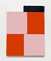 Andrew Zimmerman, Black and White over Pink and Red
2023, Automotive paint on wood