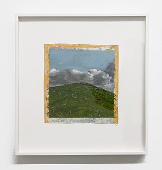 Peter Schroth -&nbsp;Stones on the hillside, 2002 oil on paper 11 x 10 inch image / 20 x 18 3/4 inch frame SCHR509