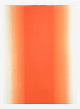 Betty Merken -&nbsp;Illumination, Orange. #06-22-03, 2023 oil monotype on rives bfk paper 53 x 39 inch paper / 48 x 36 inch image MER1052
