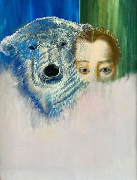 Andrea Hornick (LA) - Study from Aurora Imbued Mother Bear Shepherds Maria de Medici's Young Transition, 2023 chalk pastel, watercolor and graphite on paper 18 x 24 inches HORN021