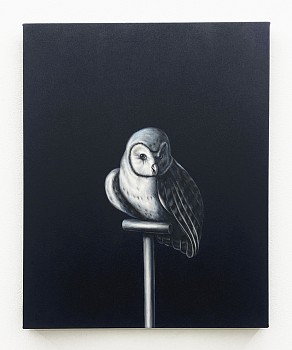 Work: Owl (after Hondecoeter), 2023 oil on canvas 30 x 24 inches REE282