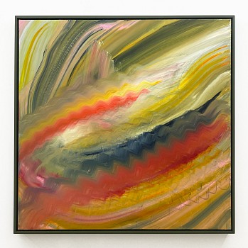 Work: wild card, 2023 oil on canvas 48 x 48 inches / 49 3/4 x 49 3/4 inches framed ONEI119