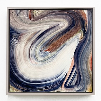 Fran O&#039;Neill - curl, 2023 oil on canvas 24 x 24 inches / 25 3/4 x 25 3/4 inches framed ONEI114