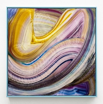 Work: adorned, 2023 oil on canvas 48 x 48 inches / 49 3/4 x 49 3/4 inches framed ONEI121