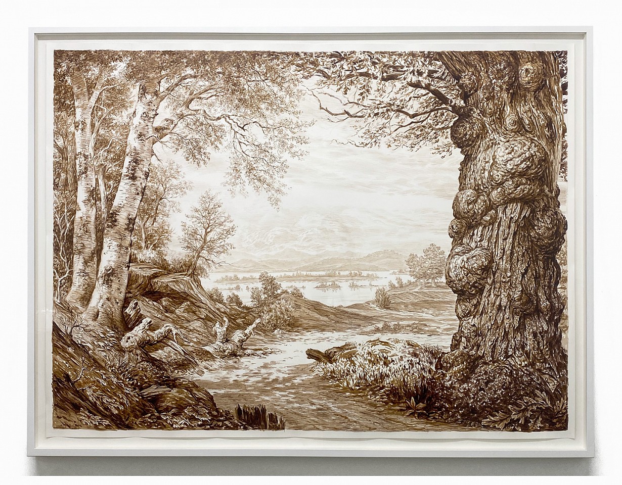 Rick Shaefer
Path with Two Birches and an Old Maple, 2023
shaef111
pencil and ink on Yupo paper, 56 x 77 inches / 60 x 80 inches framed
Frame + $3,500.00