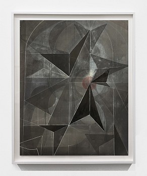 Celia Gerard - Portal, 2024 mixed media on paper 30 x 22 inches / 33 1/2 x 25 1/2 inches framed GER180