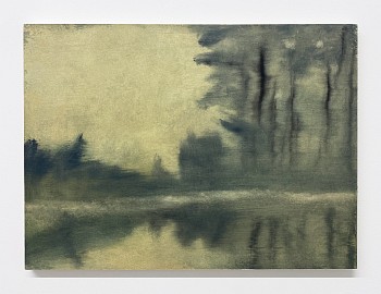 Work: Waiting for the dark, 2024 oil on paper mounted on wood panel 18 x 24 inches BJE199