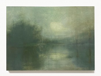 Work: Where darkness fell, 2024 oil on paper mounted on wood panel 30 x 40 inches BJE201