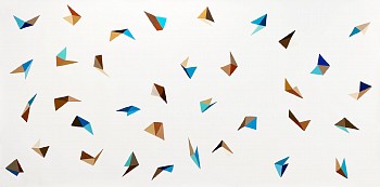 Jen Wink Hays - Static, 2024 gouache on paper 56 x 110 inches JWH162