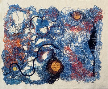 Elaine Escobar (LA) -&nbsp;Fireflies, 2023 embroidery 23 x 27 inches ESCO012