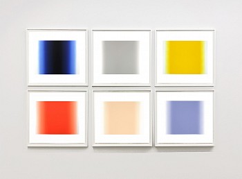 Work:&nbsp;Betty Merken Illumination Installation, 2024 monotype on rives bfk paper 31 1/2 x 33 1/4 inches framed each / 66 x 106 inch group