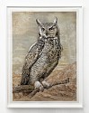 Rick Shaefer, Great Horned Owl III
2024, chalk, pencil, and acrylic on gessoed vellum